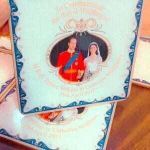 Collectible Royal Wedding Coaster, Set, Prince William and Catherine Middleton
